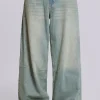 Light Wash Colossus Fit Jeans-Jaded London Best Sale