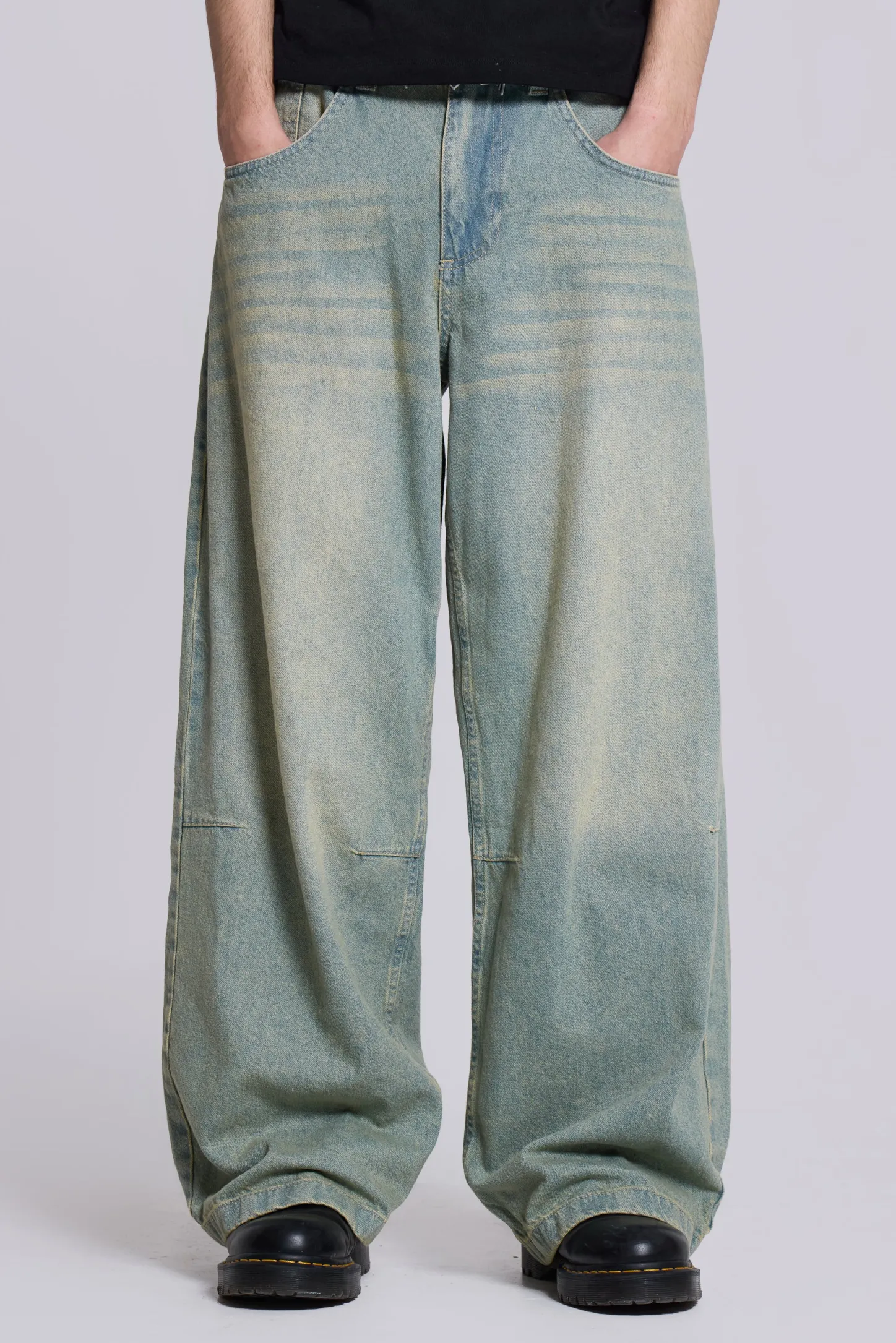 Light Wash Colossus Fit Jeans-Jaded London Best Sale