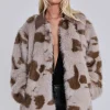 Lorax Cow Faux Fur Jacket-Jaded London Flash Sale