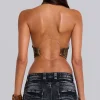 Lunae Halter Hoop Top-Jaded London Fashion