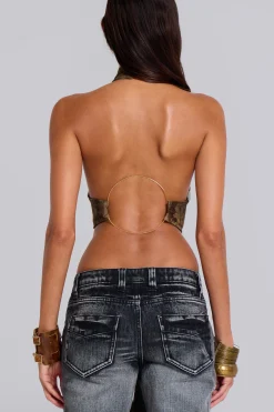 Lunae Halter Hoop Top-Jaded London Fashion