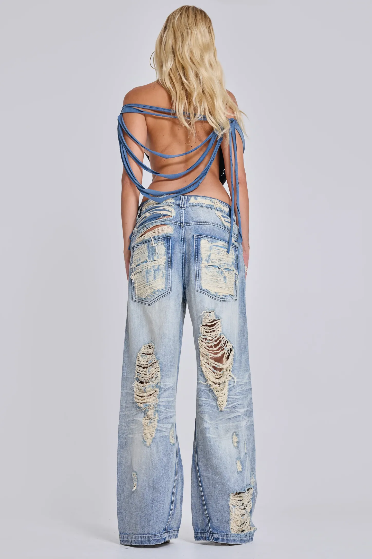 Menace Shredded Colossus Jeans-Jaded London Cheap