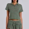 Mila Stripe Polo Shirt-Jaded London Cheap