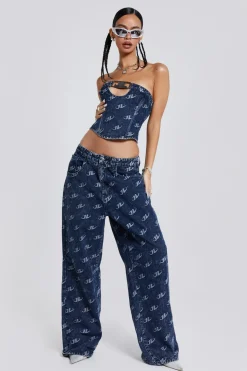 Monogram Baggy Jeans-Jaded London Best Sale