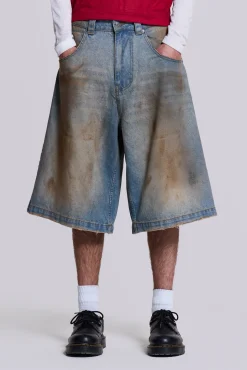 Mud Wash Colossus Jorts-Jaded London Online