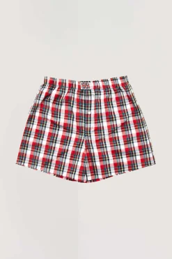 Multi Tartan Boxer Short-Jaded London Clearance