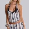 Nauti Girlfriend Stripe Corset-Jaded London Discount