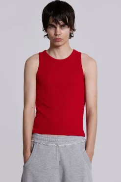 NTRLS Red Ribbed Vest-Jaded London Best