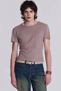 NTRLS Taupe Rib Tee-Jaded London Flash Sale