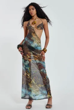 Oceana Mesh Maxi Dress-Jaded London Flash Sale