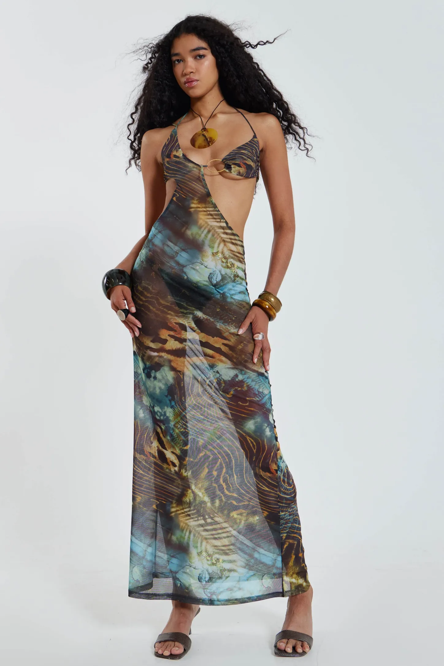 Oceana Mesh Maxi Dress-Jaded London Flash Sale
