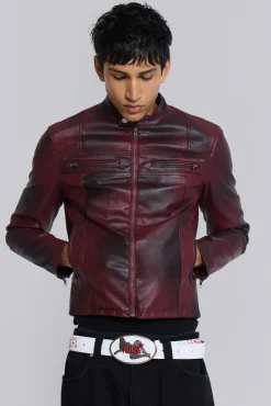 Oxblood Piston Jacket-Jaded London Flash Sale