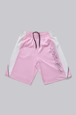 Pink Overdue Basketball Shorts-Jaded London Outlet