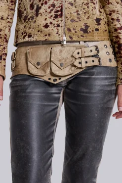 Raider Faux Leather Pocket Belt-Jaded London Hot