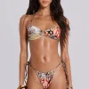 Raquel Leopard Reversible Ruched Bikini Top-Jaded London Outlet