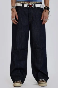 Raw Blue Denim Razor Jeans-Jaded London Outlet