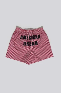 Red Gingham Printed Boxers-Jaded London Shop