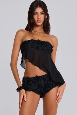 Regina Corset Top In Black Roses-Jaded London Discount