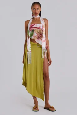 Riana Asymmetric Midi Skirt-Jaded London Store