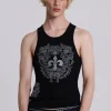 Rock Revival Black Fleur De Lis Vest-Jaded London New