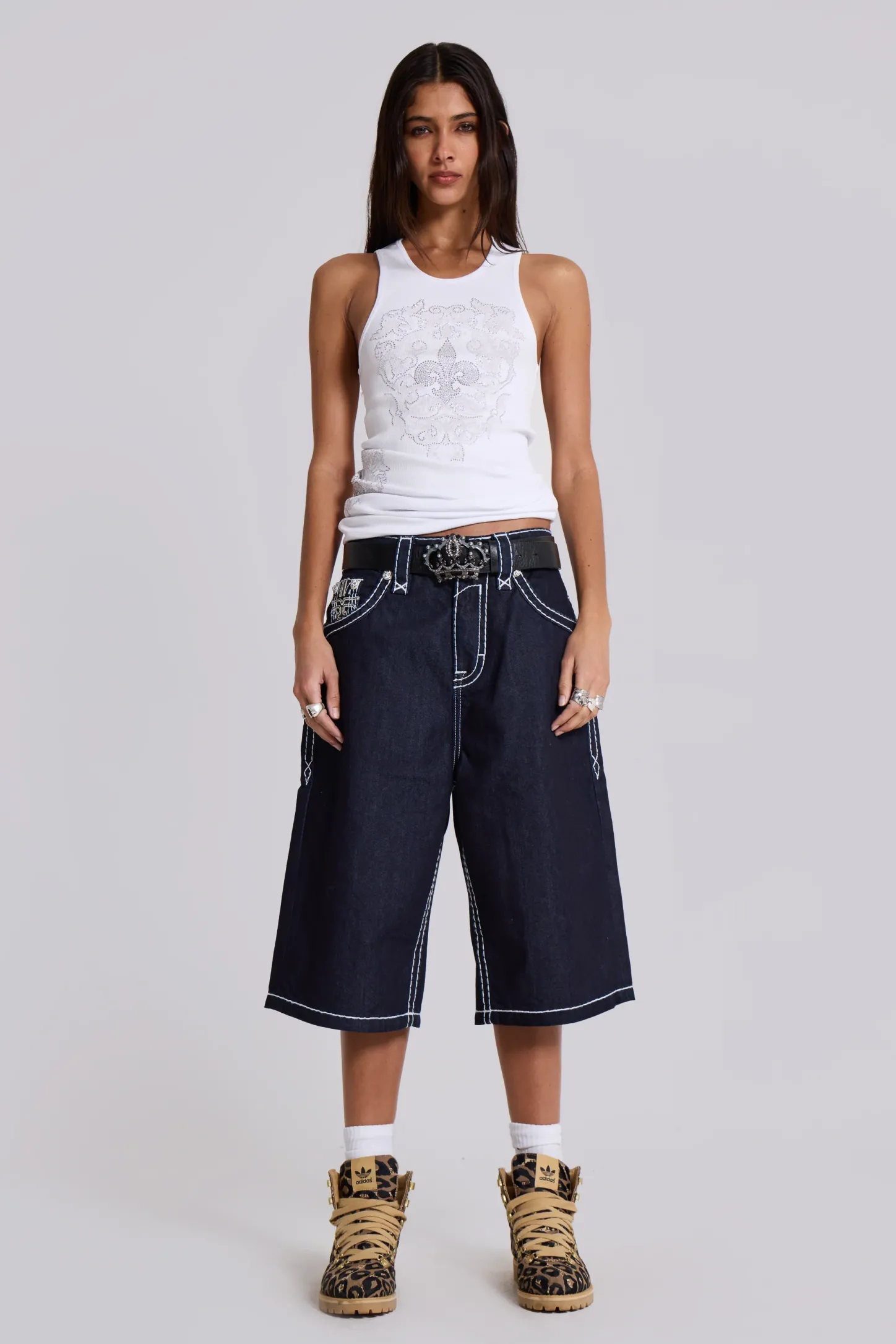 Rock Revival River Colossus Jorts-Jaded London Flash Sale