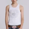 Rock Revival White Fleur De Lis Vest-Jaded London Shop