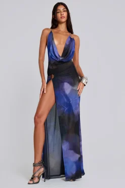Sedona Blue Floral Maxi Dress-Jaded London Best
