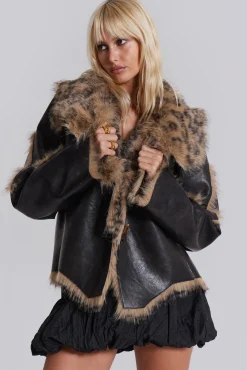 Seone Faux Fur Jacket-Jaded London Shop