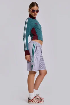 Silver Alyx Longline Football Shorts-Jaded London Sale