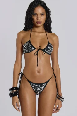 Silvra Studded Bikini Bottom-Jaded London New