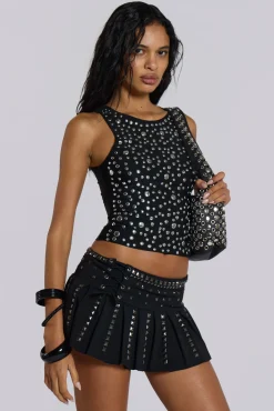 Silvra Studded Vest-Jaded London Best Sale