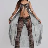 Snake Laced Mesh Trousers-Jaded London Clearance