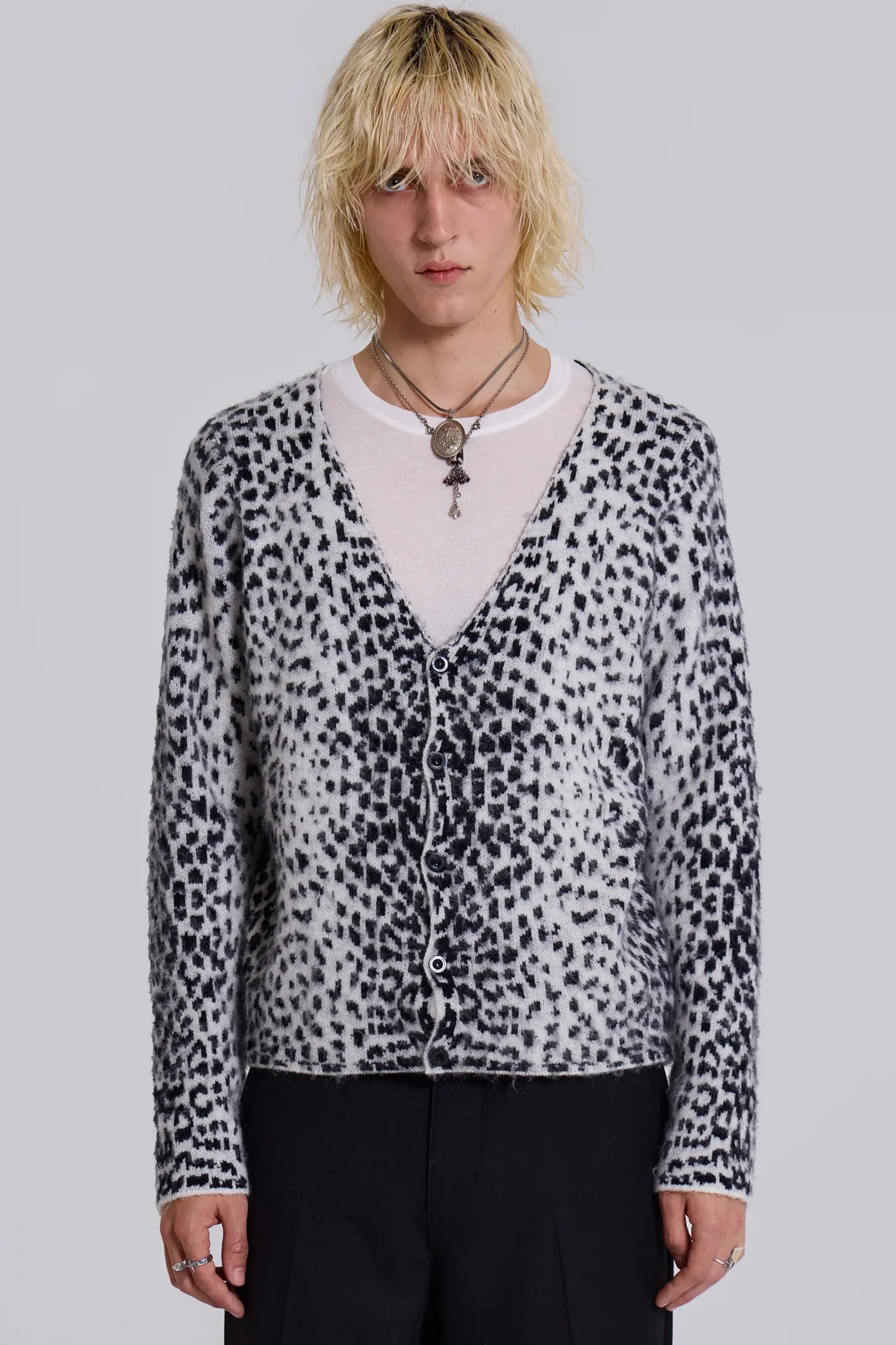 Snow Leopard Chuck Cardigan-Jaded London Outlet