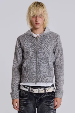 Snow Leopard Mini Monster Hoodie-Jaded London Outlet