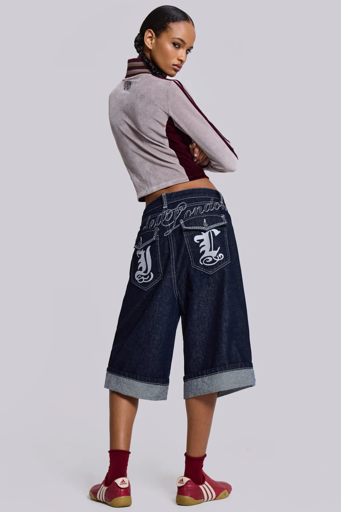 Sonic J-L Indigo Jorts-Jaded London Fashion