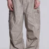 Stone Oil Wash Parachute Pants-Jaded London Cheap