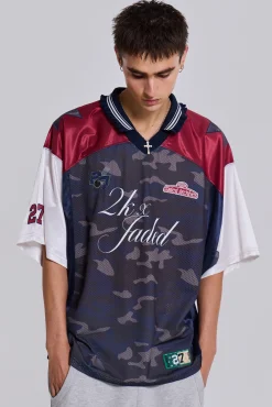 Touchdown Collar Football Shirt-Jaded London New
