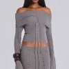 Vargo Knit Lace Up Top-Jaded London Online