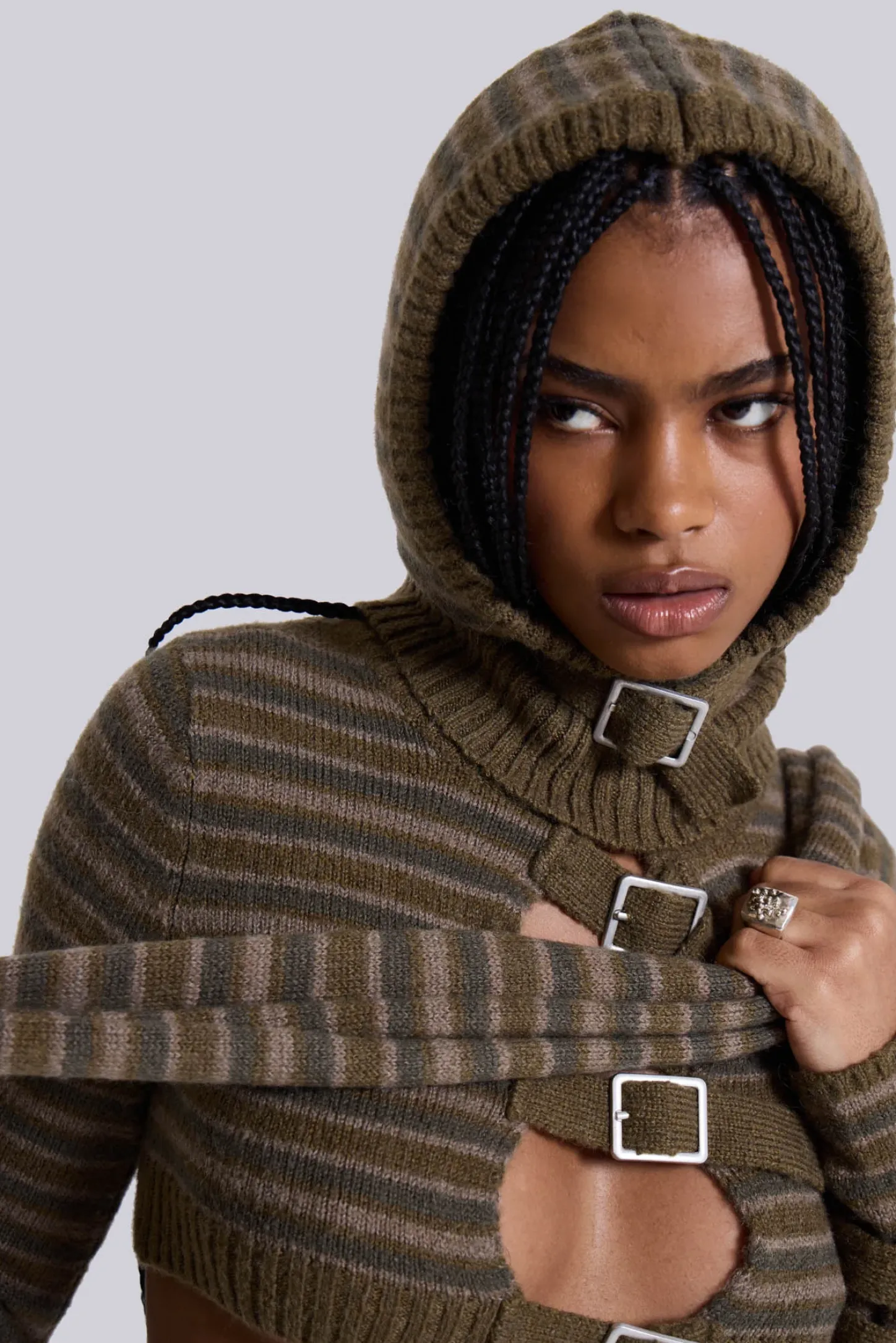 Veda Knitted Hood & Scarf-Jaded London Store