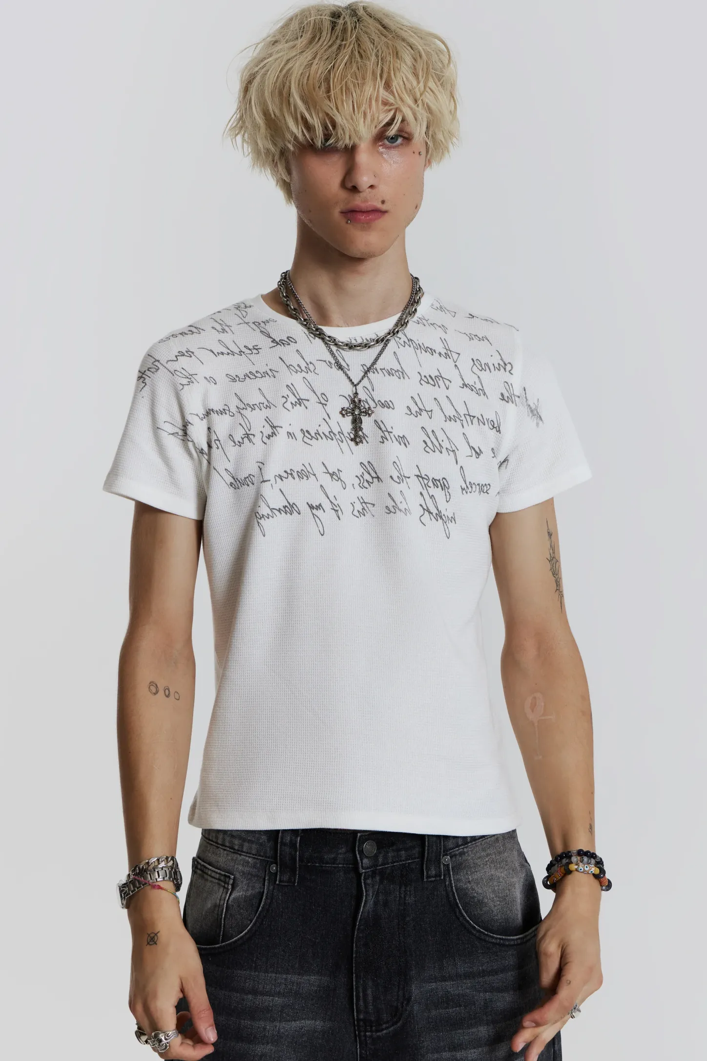 Verse Waffle Tee-Jaded London Hot