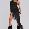 Vivienne Lace Fringe Dress-Jaded London Online