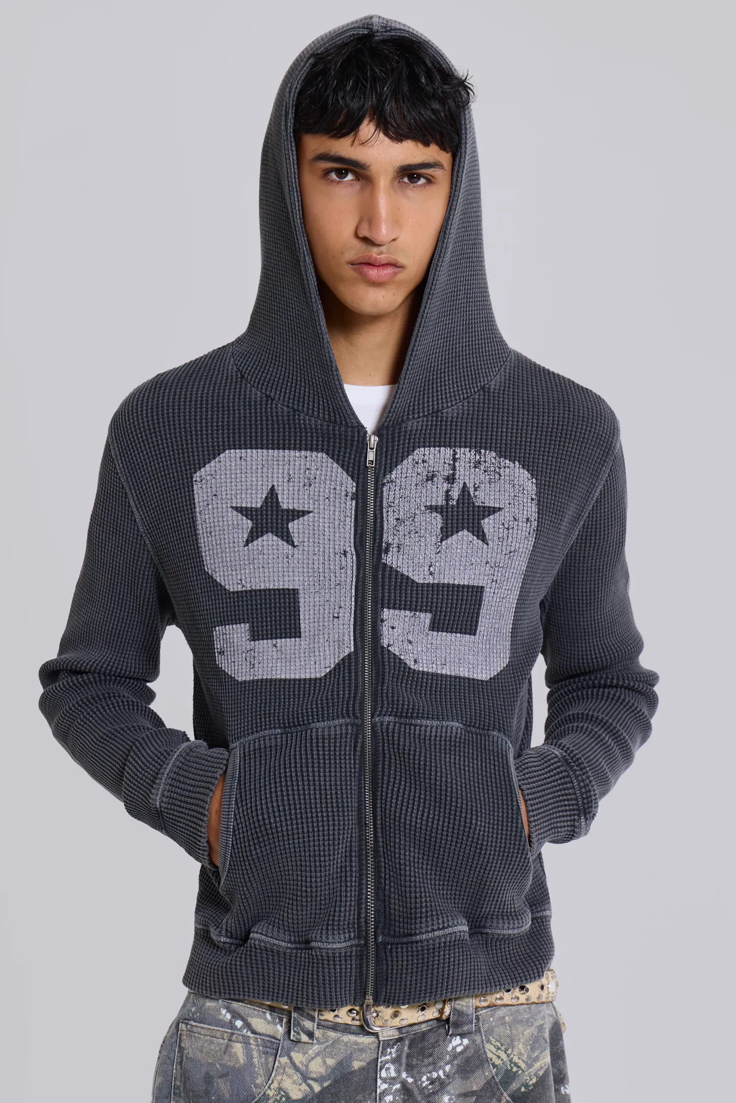 99 Waffle Hoodie-Jaded London Clearance