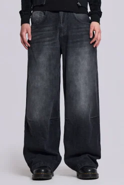 Washed Black Colossus Jeans-Jaded London Fashion