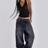 Washed Black Colossus Jeans-Jaded London Sale