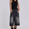 Washed Black Jumbo Jorts-Jaded London Online