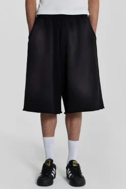 Washed Black Monster Jogger Shorts-Jaded London Clearance
