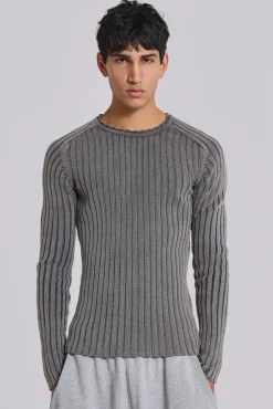 Washed Black Vault Knit-Jaded London Best Sale