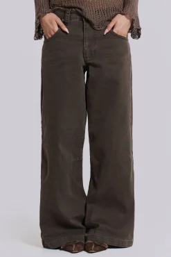 Washed Brown Colossus Jeans-Jaded London Clearance