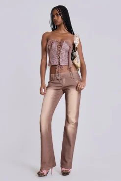 Washed Dirty Mauve Thirteen Jeans-Jaded London Hot