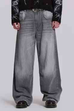 Washed Grey Colossus Jeans-Jaded London Discount